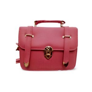 Pink Rexine Purse