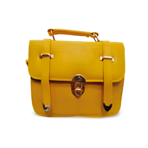 Yellow Rexine Purse